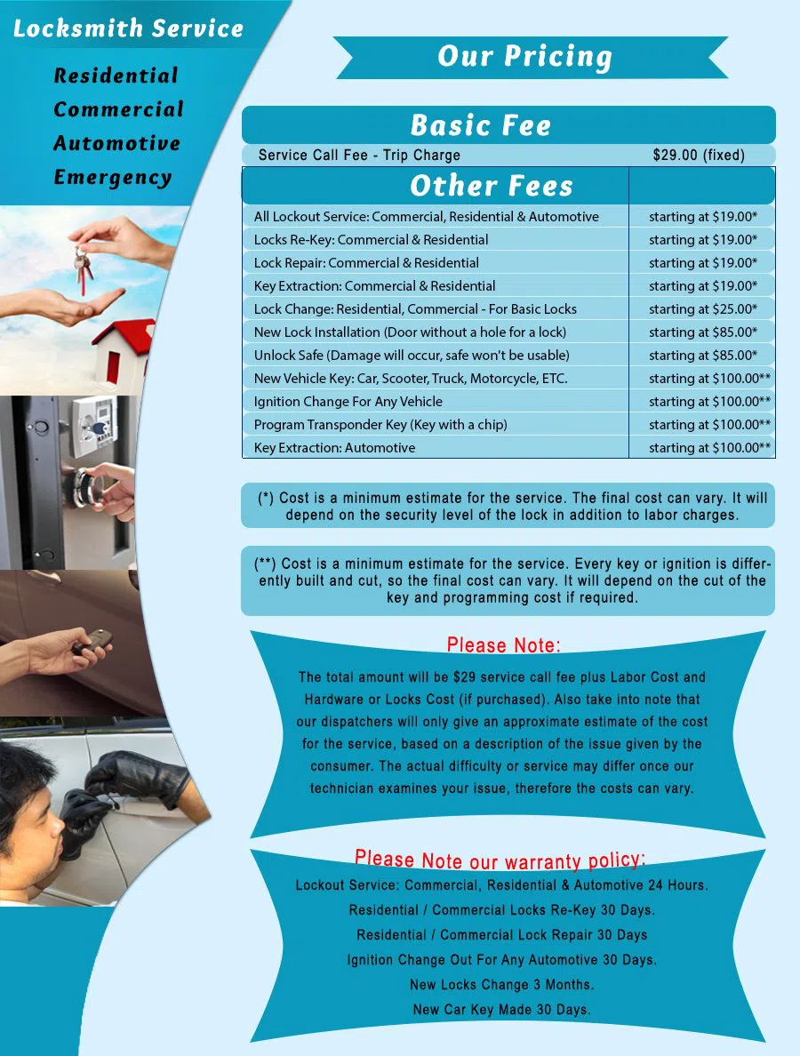 Rockville Lock And Keys Rockville, MD 301-810-4524 - Pricelist-1